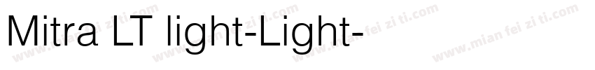 Mitra LT light-Light字体转换